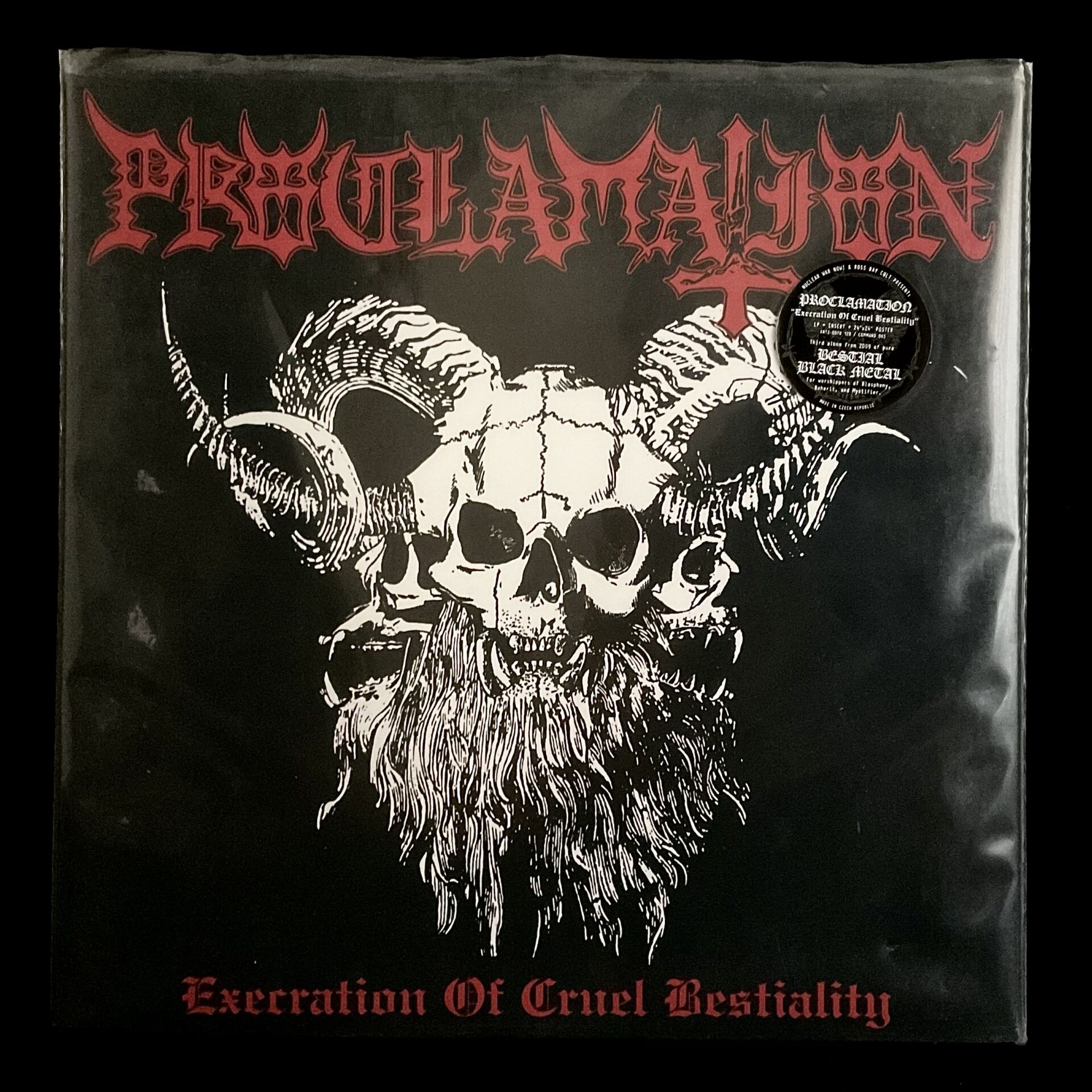 Proclamation-Execration Of Cruel Bestiality LP Gatefold