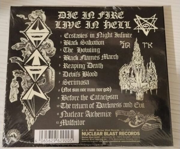 Watain-Die in Fire - Live in Hell - CD DIGIPAK